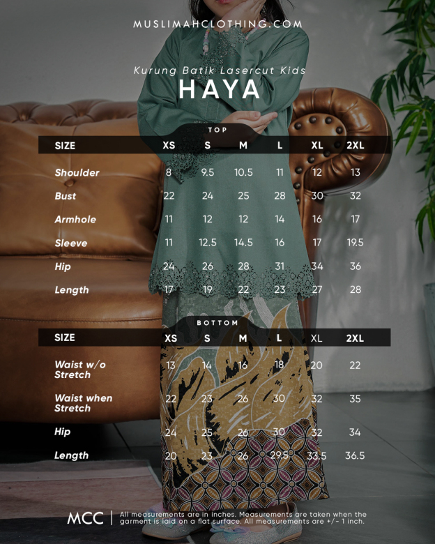 Baju Kurung Batik Lasercut Haya Kids - Ash Black