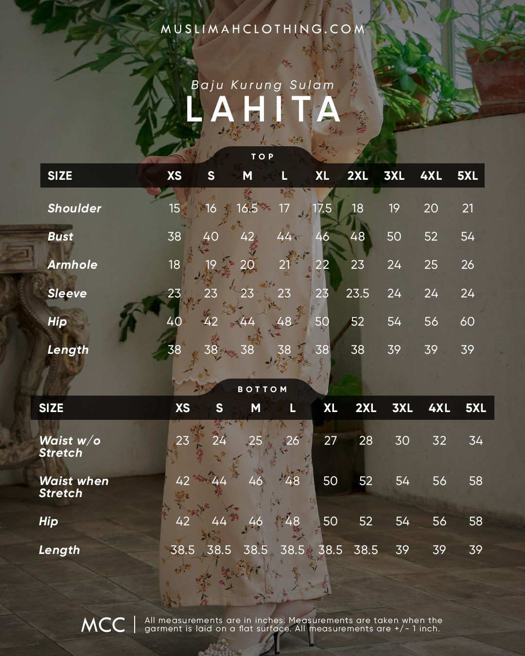 Baju Kurung Sulam Lahita Laluna X MCC - Mist Black