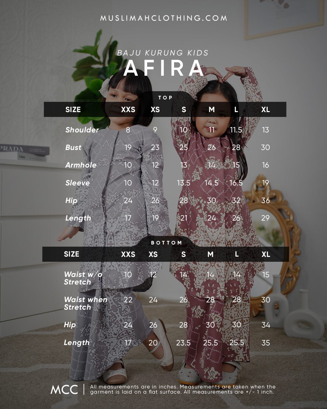 Baju Kurung Moden Afira Kids - Light Grey