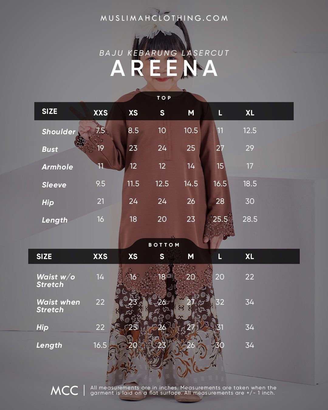 Baju Kebarung Lasercut Areena Kids - Tortilla George
