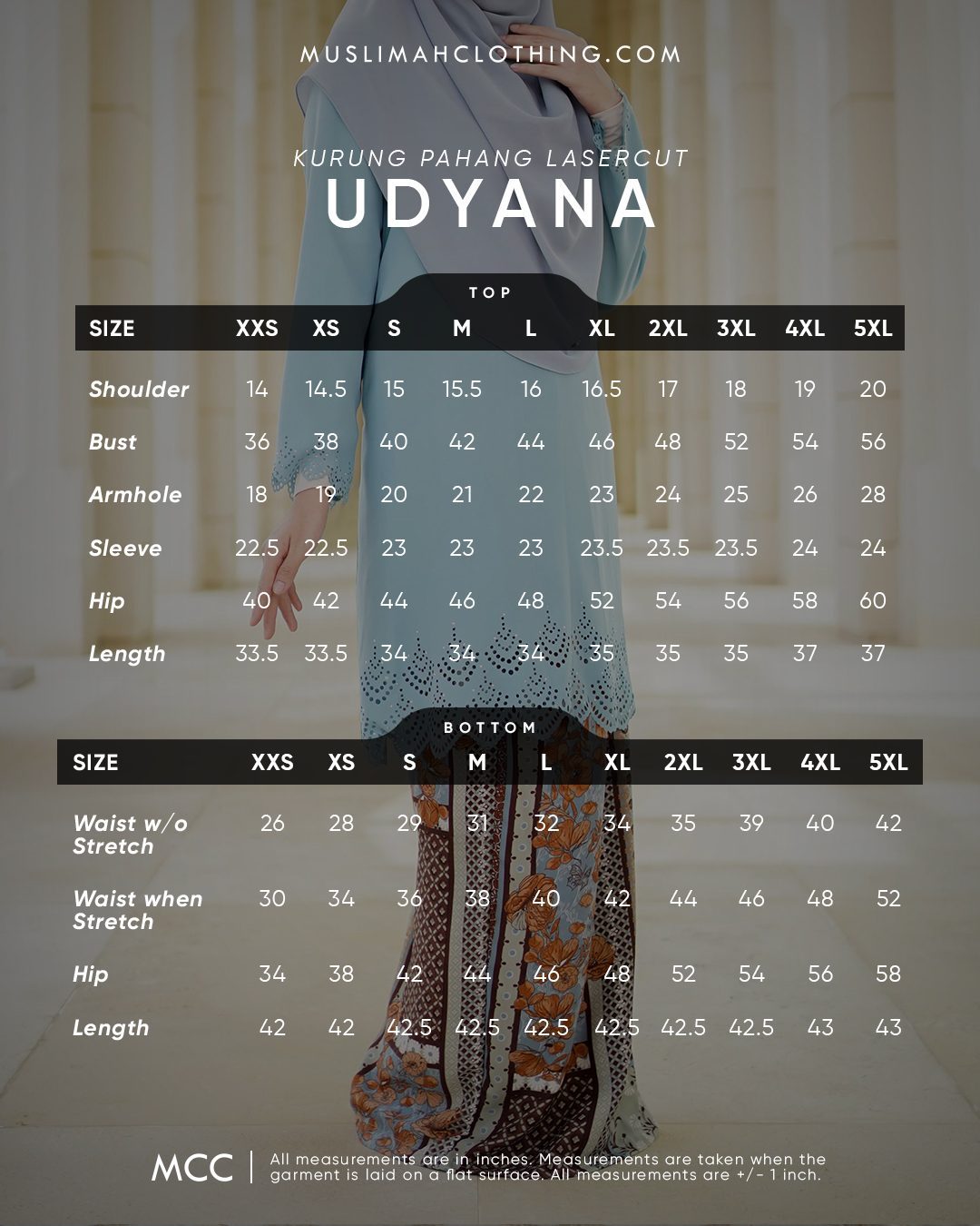 Baju Kurung Pahang Lasercut Udyana - Sky Blue