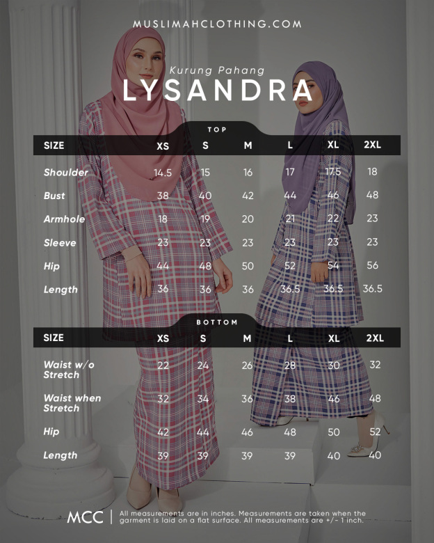 Baju Kurung Pahang Lysandra Laluna X MCC - Dark Purple