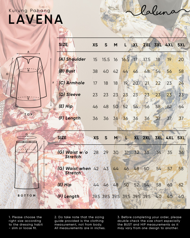 Baju Kurung Pahang Lavena Laluna X MCC
