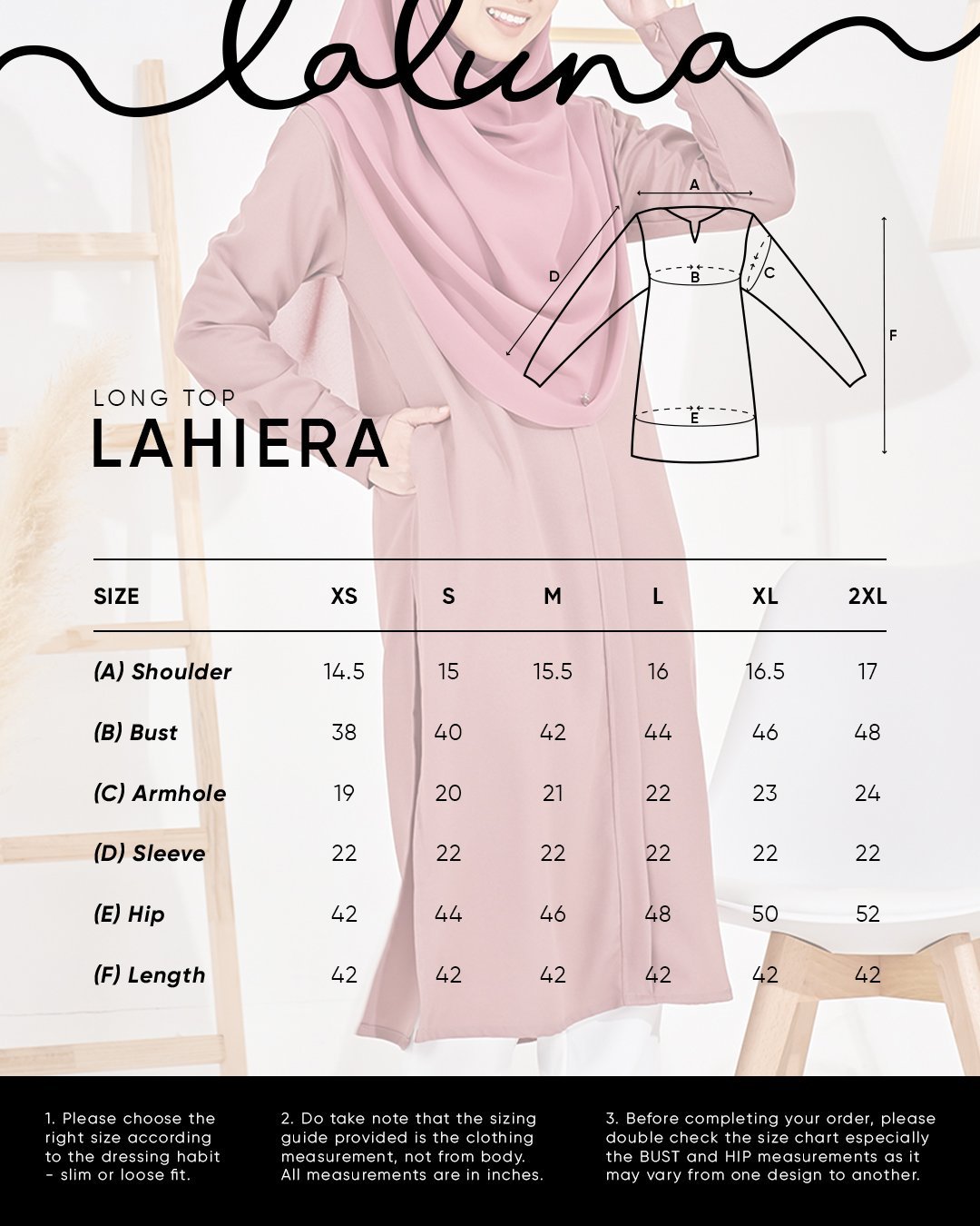 Long Top Lahiera Laluna X MCC - White Lilac