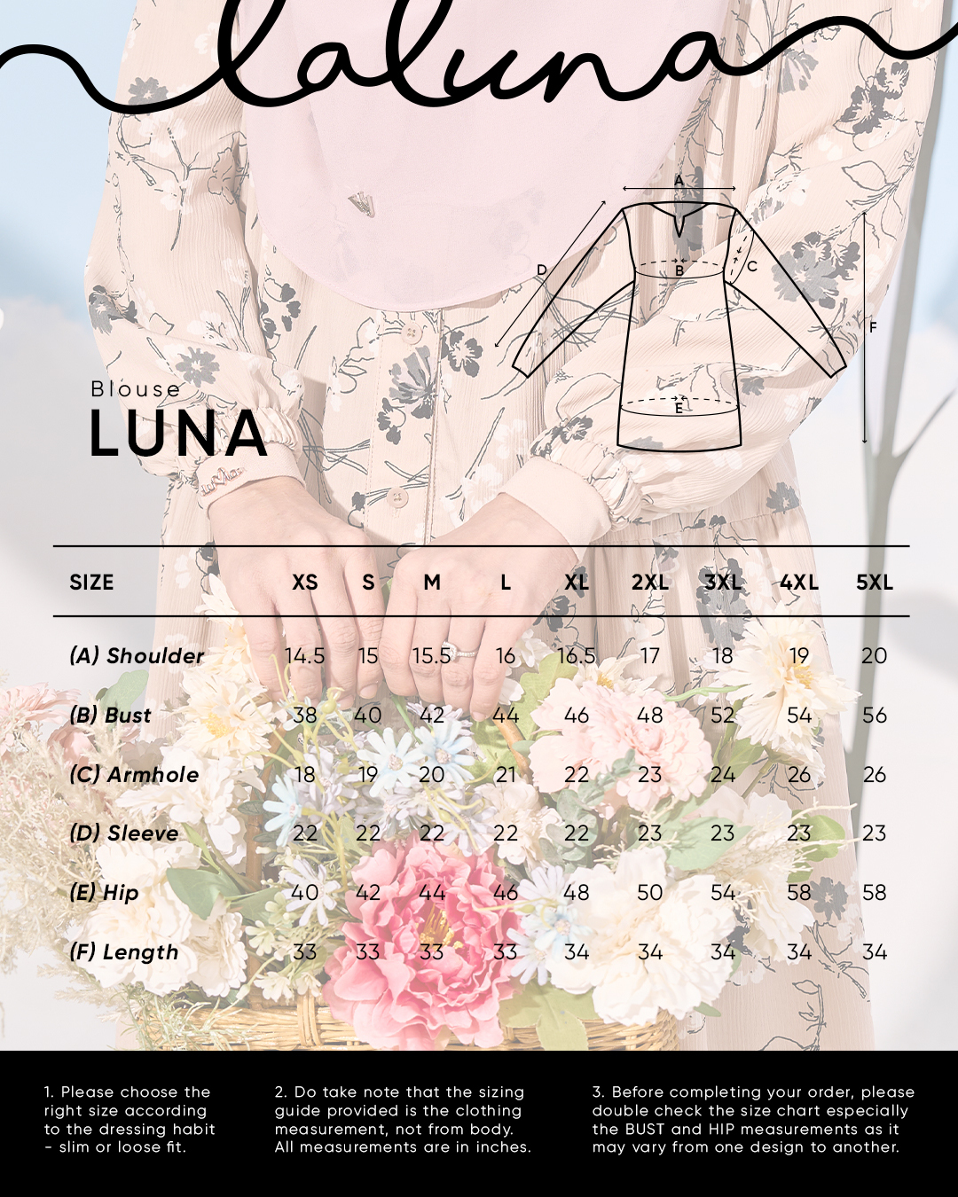 Blouse Luna Laluna X MCC - Black Velvet