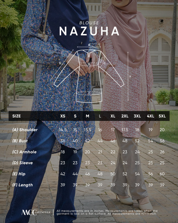 Blouse Nazuha – Sunny Saphire
