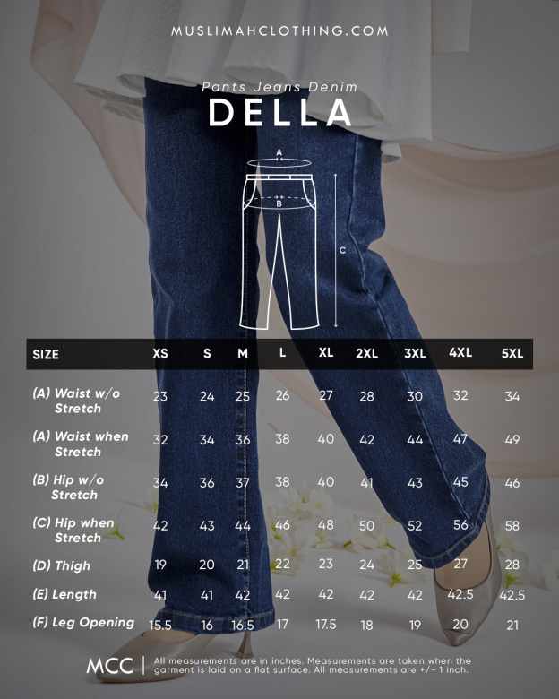 Pants Jeans Denim Della - Inky Blue