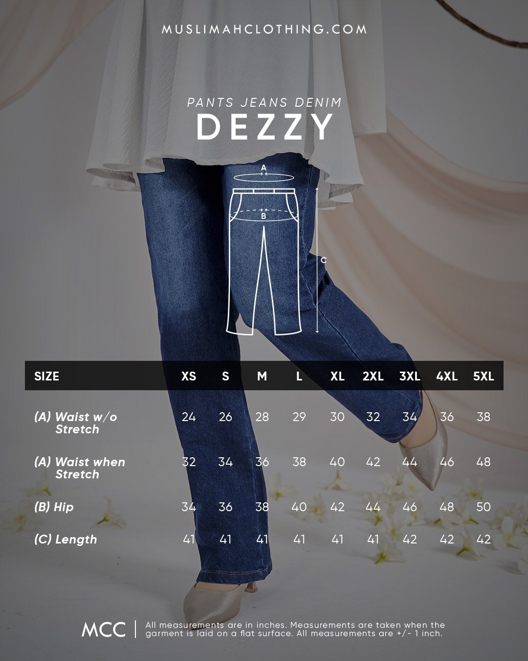 Pants Jeans Denim Dezzy - Denim Blue