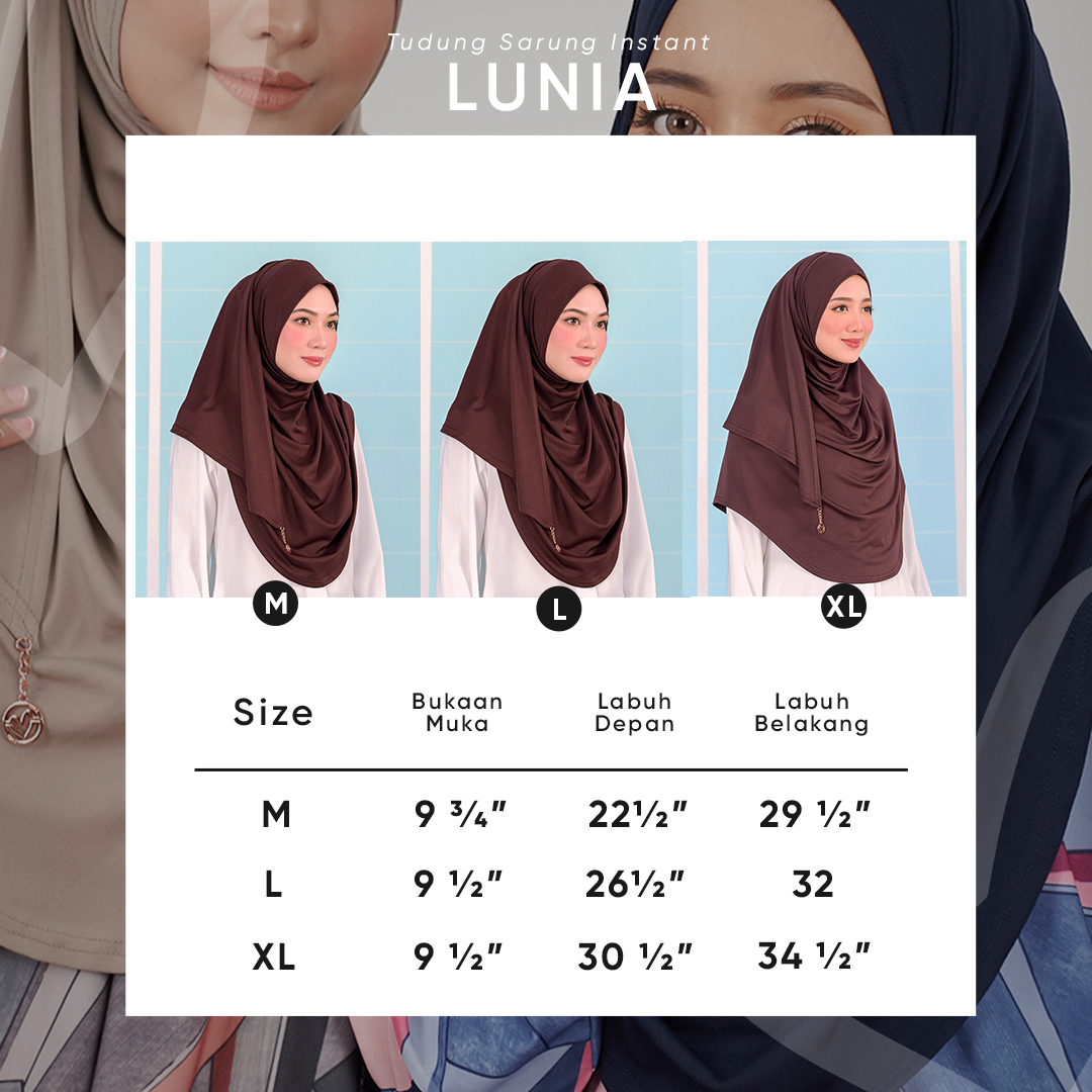 Tudung Sarung Instant Lunia (XL)