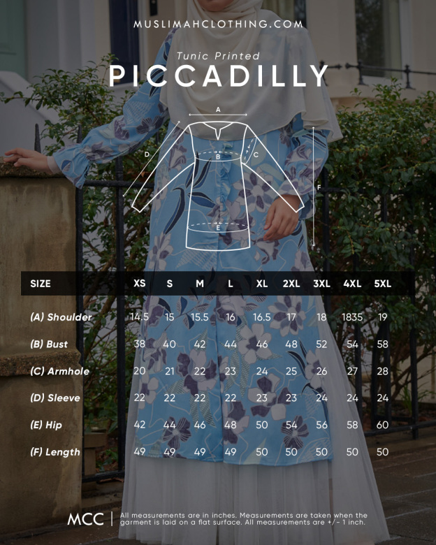 Tunic Printed Piccadilly - Rozzane Azure