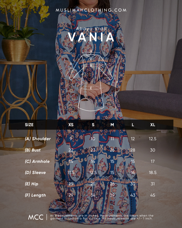 Abaya Printed Vania Kids – Shadow Pewter
