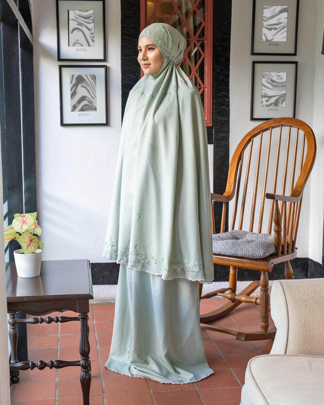 Telekung Travel Safira Noureen x MCC Lifestyle - Pistachio Green