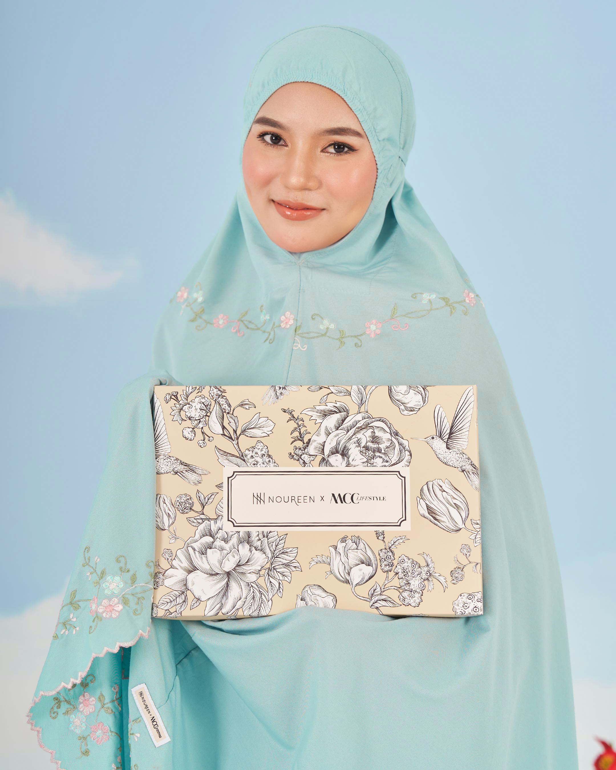 Telekung Travel Safira Noureen x MCC Lifestyle - Teal Green