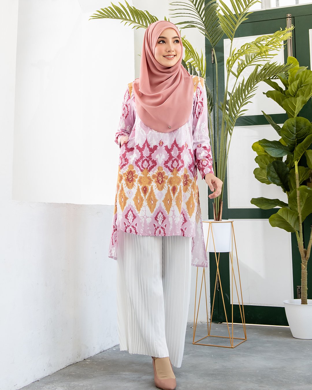 Blouse Tie Dye Fia - Rosemary Pink