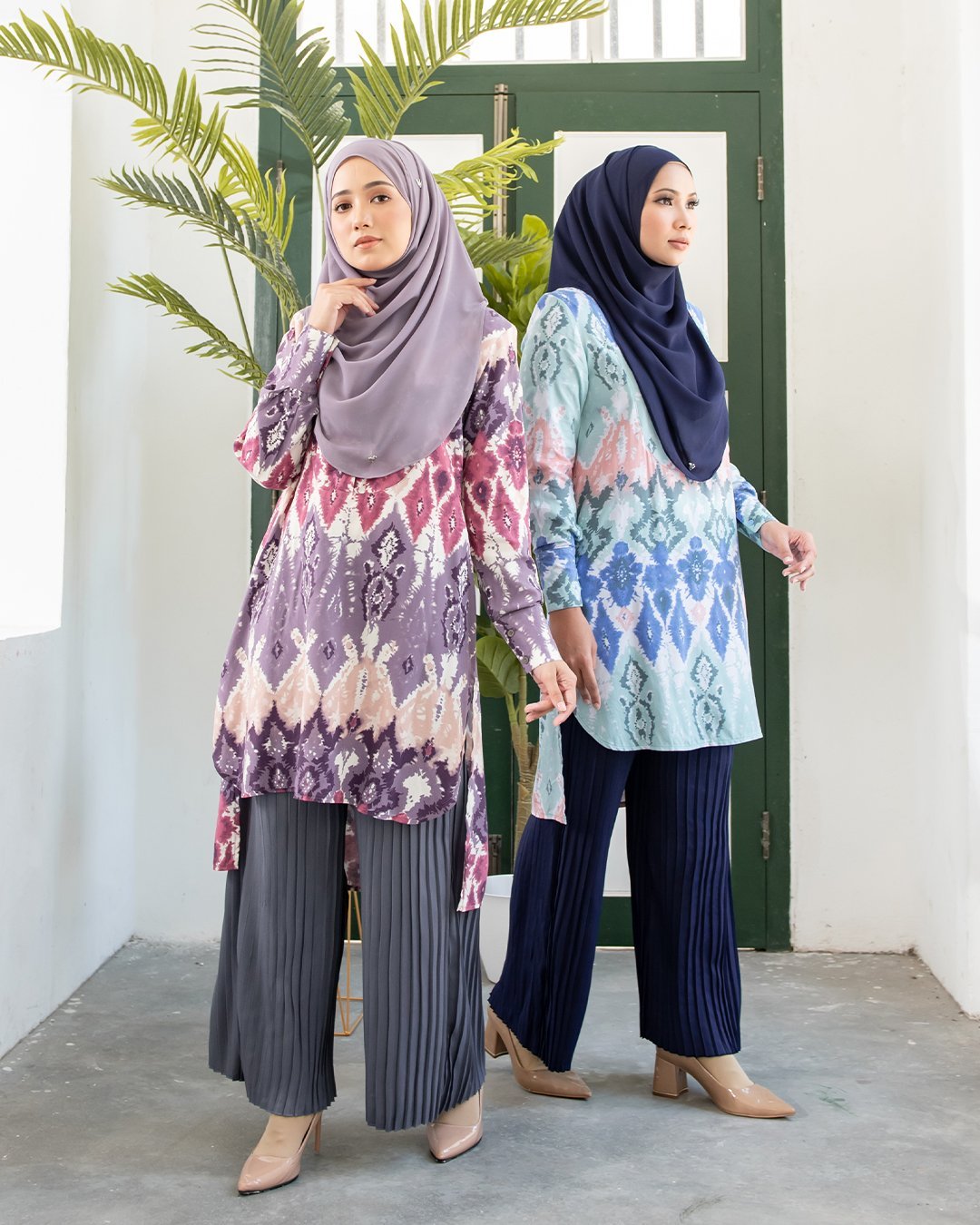 Blouse Tie Dye Fia - Mauve Purple