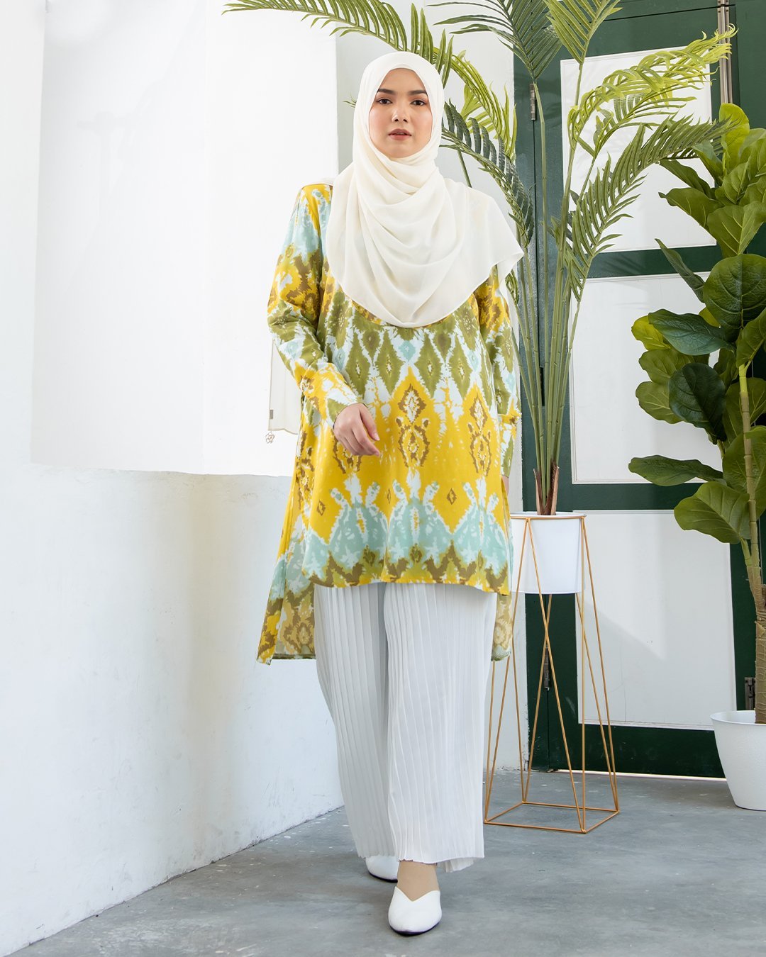 Blouse Tie Dye Fia - Yellowish Green