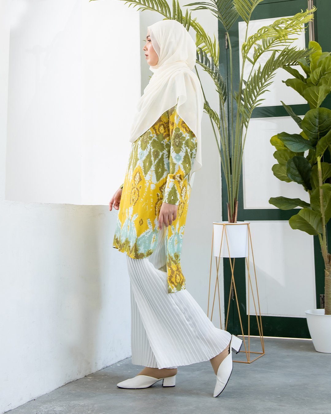 Blouse Tie Dye Fia - Yellowish Green