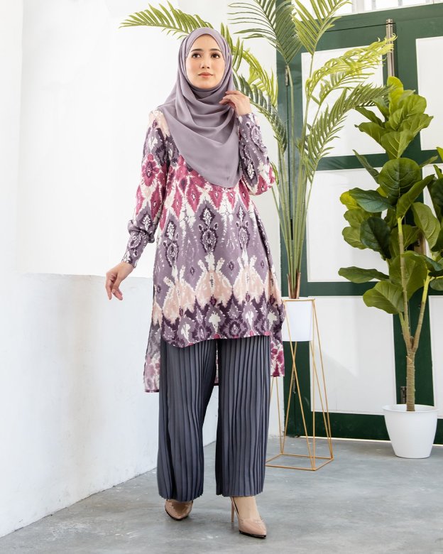 Blouse Tie Dye Fia - Mauve Purple