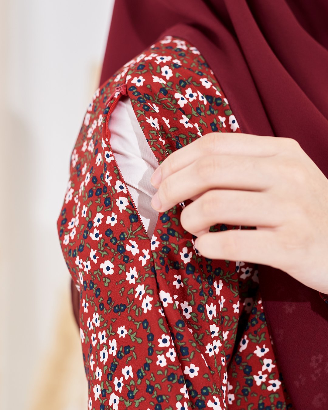 Medi Dress Lashira Laluna X MCC - Brownie Maroon