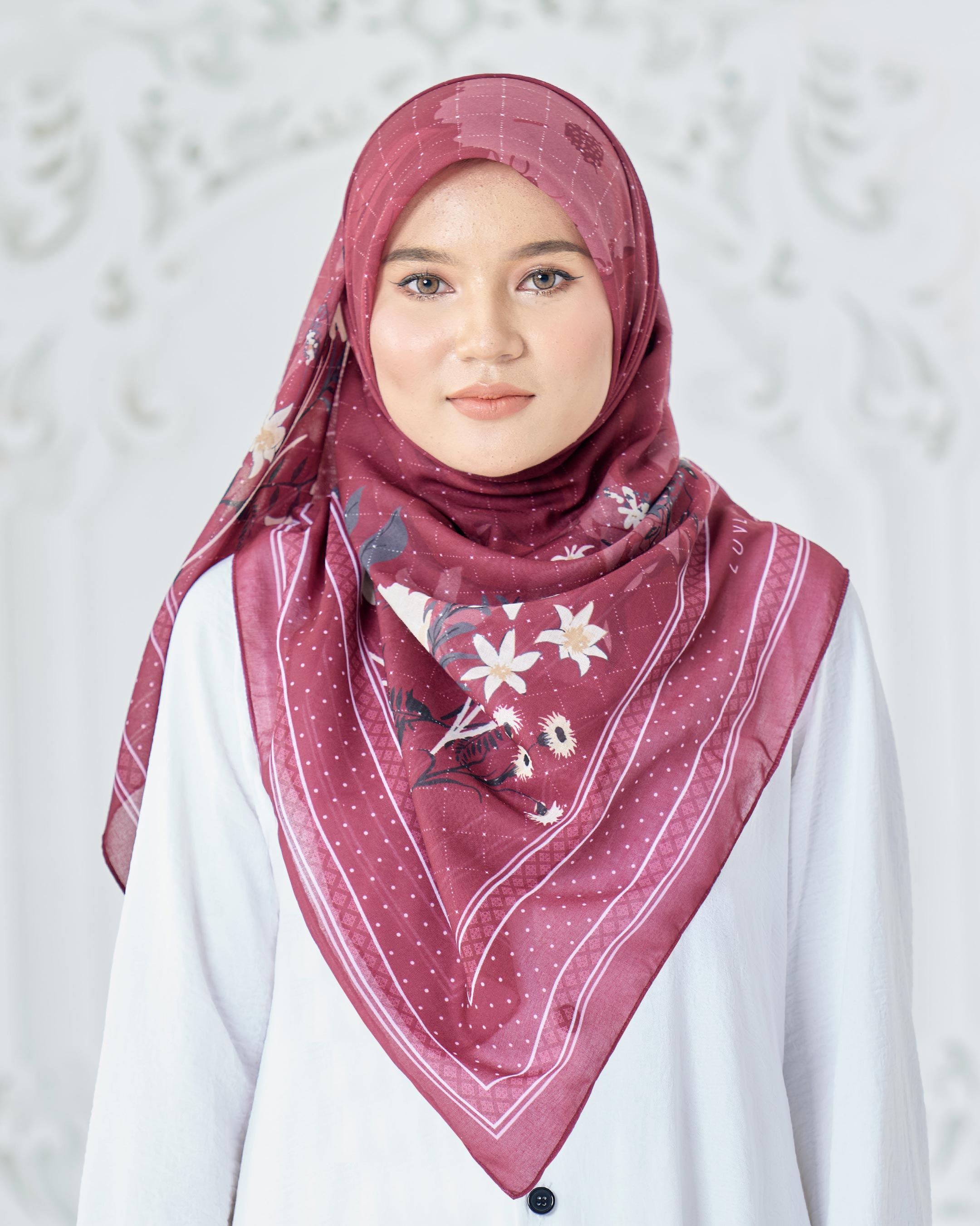 Tudung Bawal Cotton Voile Dahlia