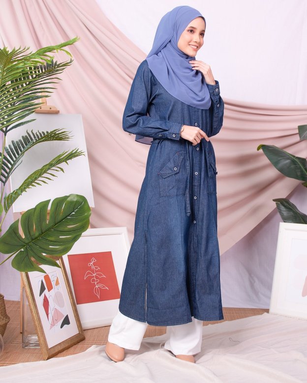 Dress Medi Denim Dafa - Prussian Blue