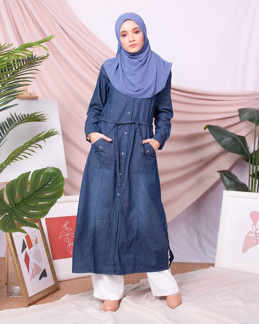 Dress Medi Denim Dafa - Prussian Blue