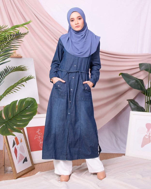 Dress Medi Denim Dafa - Prussian Blue