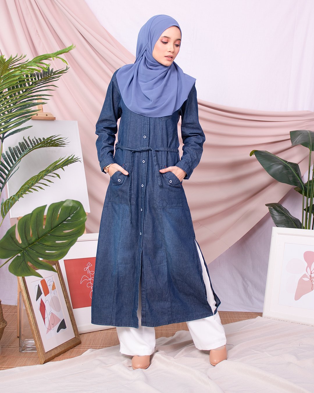 Dress Medi Denim Dafa - Prussian Blue