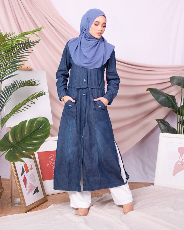 Dress Medi Denim Dafa - Prussian Blue