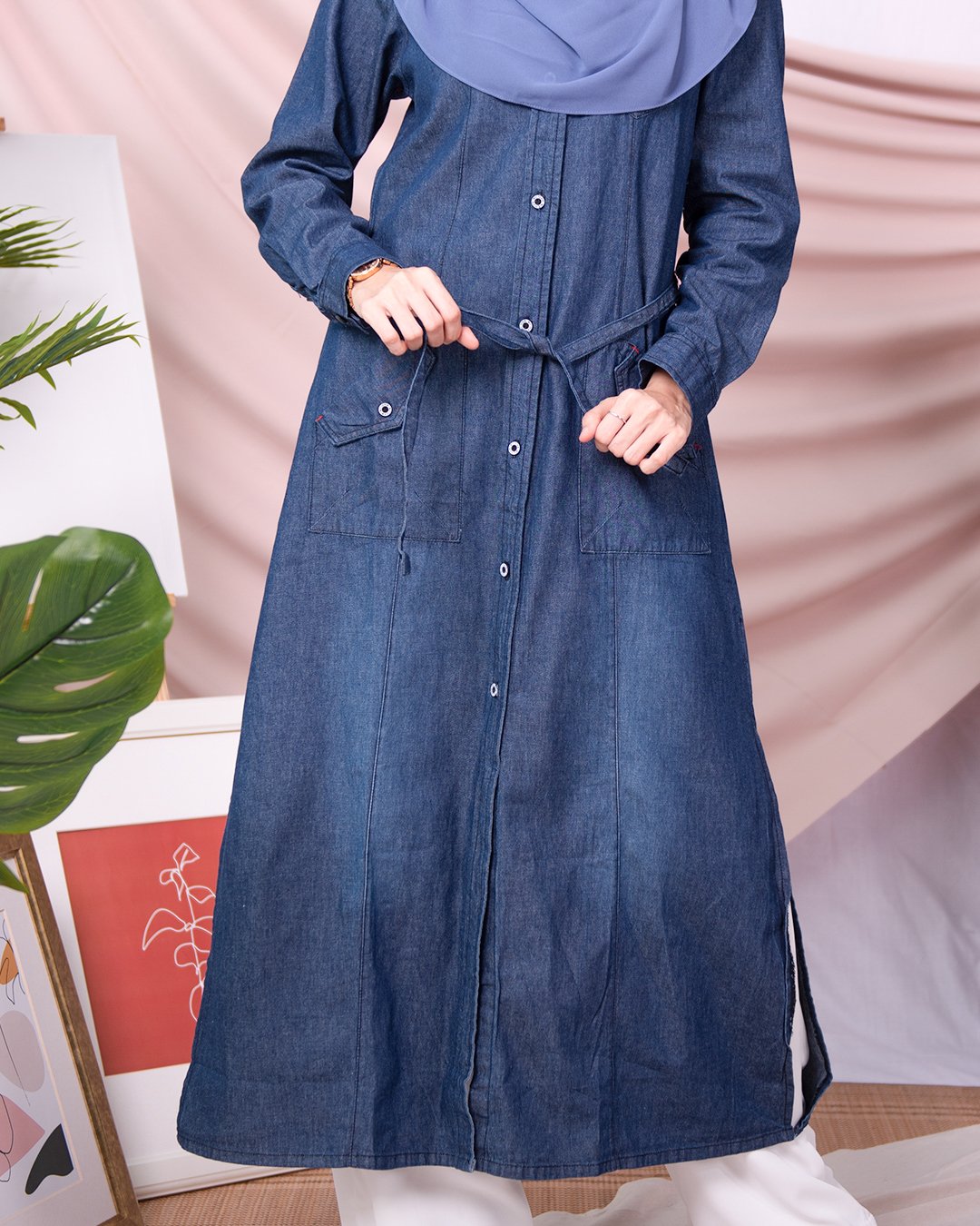 Dress Medi Denim Dafa - Prussian Blue