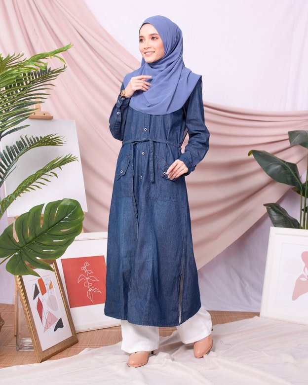 Dress Medi Denim Dafa - Prussian Blue