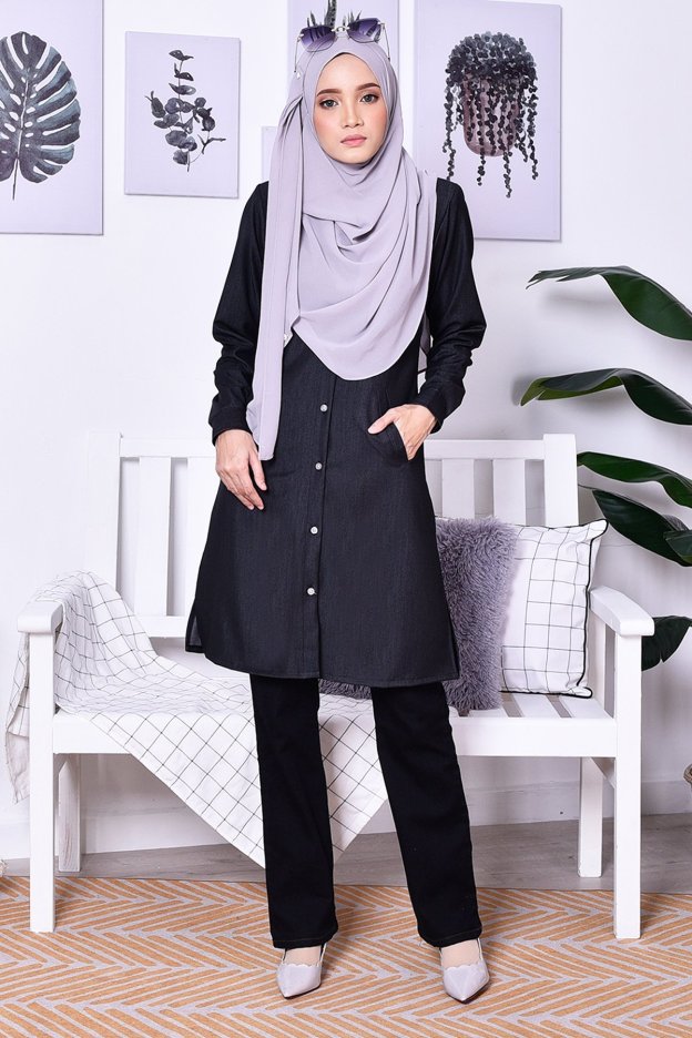 Tunic Denim Daniela - Bold Black