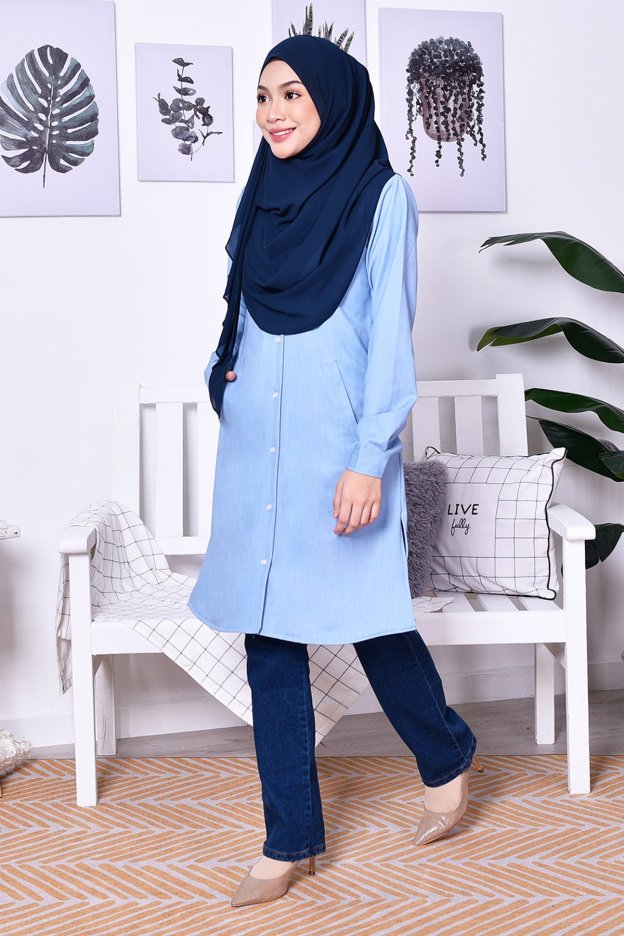 Tunic Denim Daniela - Bleach Blue
