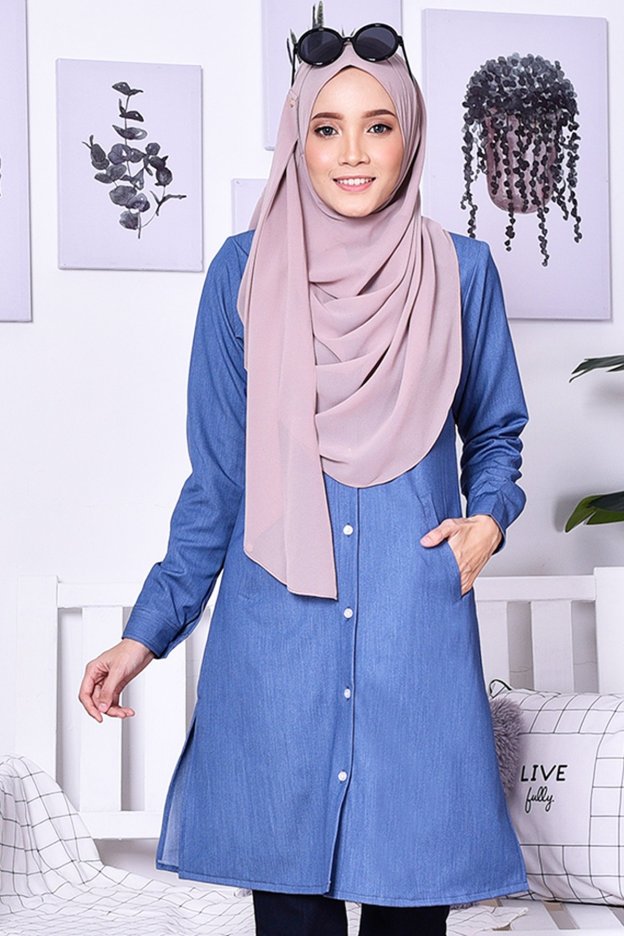 Tunic Denim Daniela - Flame Blue