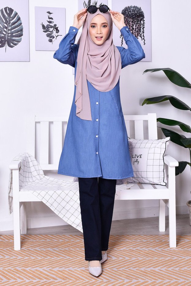 Tunic Denim Daniela - Flame Blue