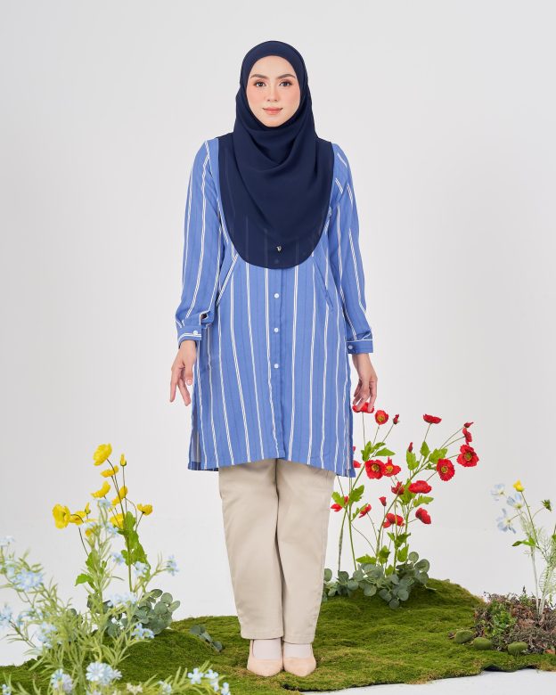 Tunic Denim Dhalia Stripe - Denim Blue