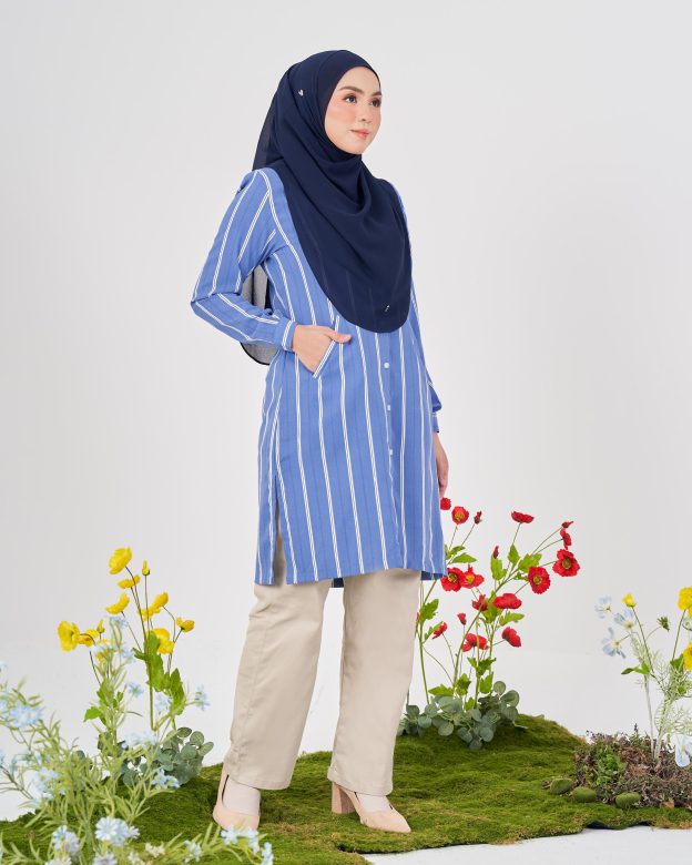 Tunic Denim Dhalia Stripe - Denim Blue