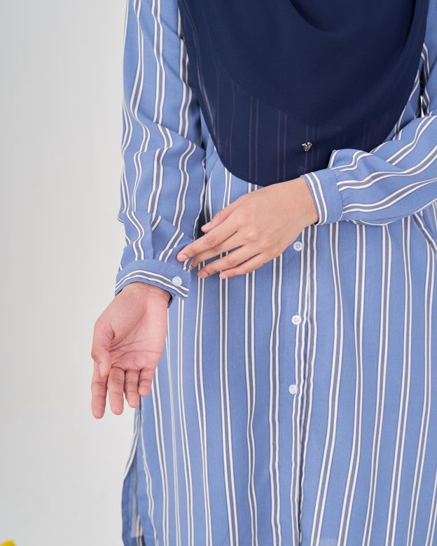 Tunic Denim Dhalia Stripe - Greyish Blue