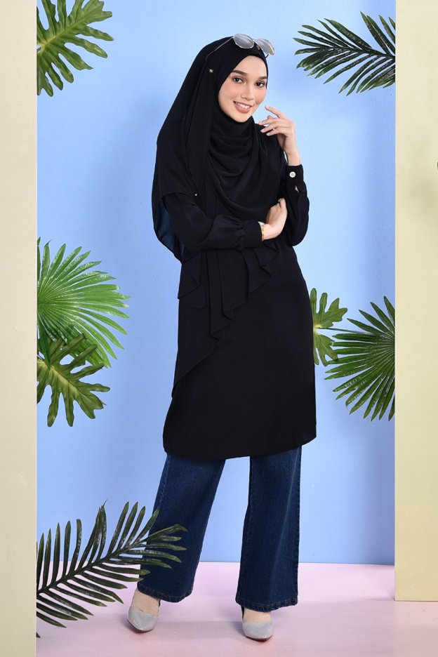 Tunic Lana Ruffle - Coal Black