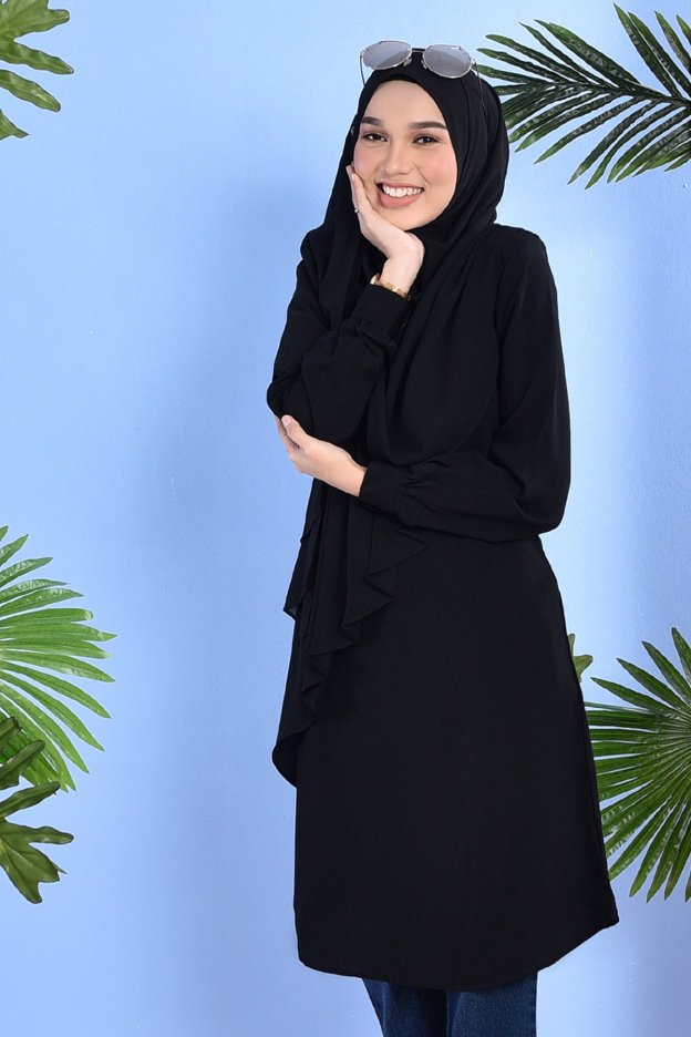 Tunic Lana Ruffle - Coal Black