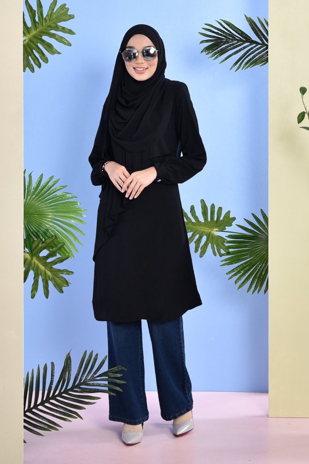 Tunic Lana Ruffle - Coal Black