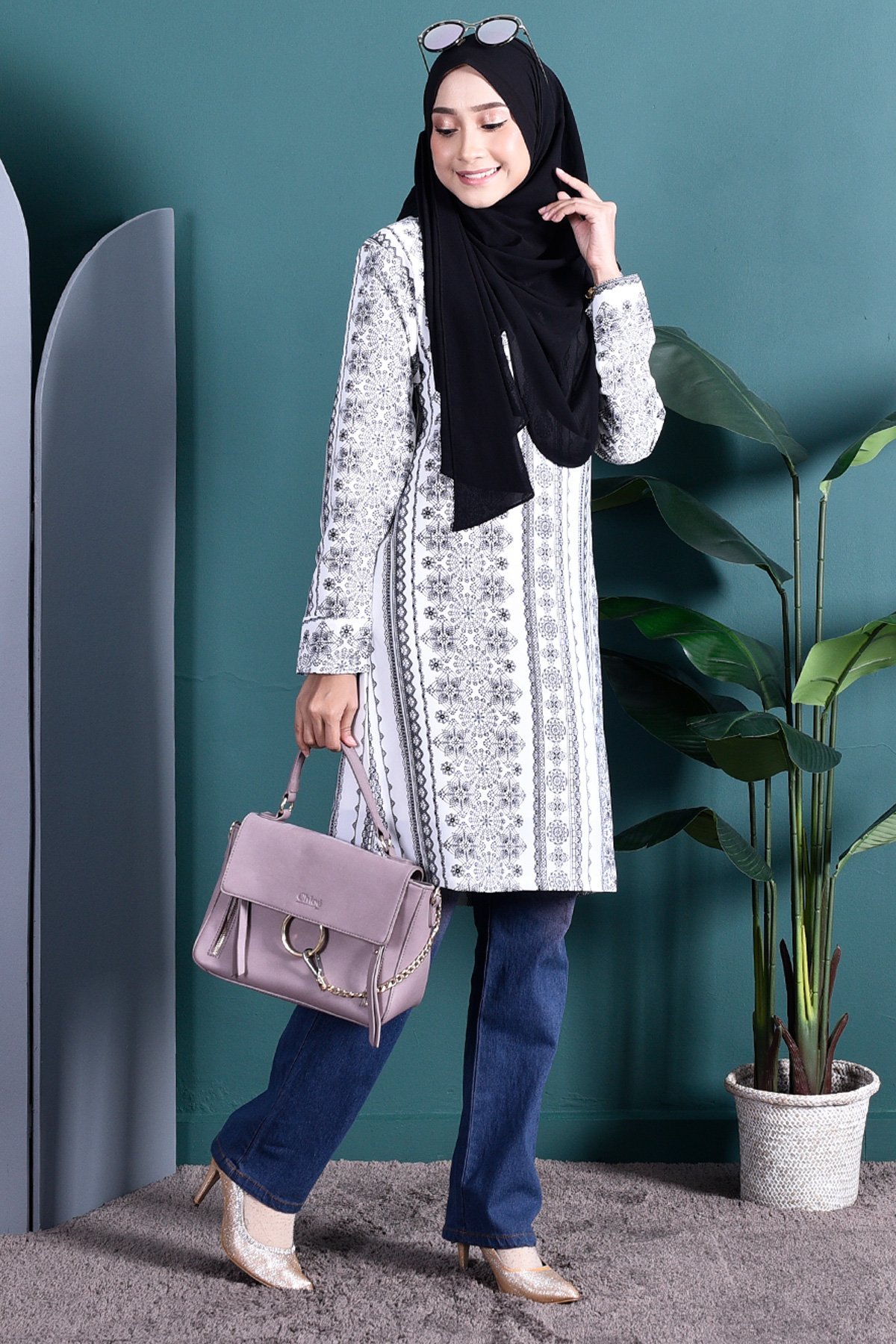Tunic Mono Aria - Oriental White