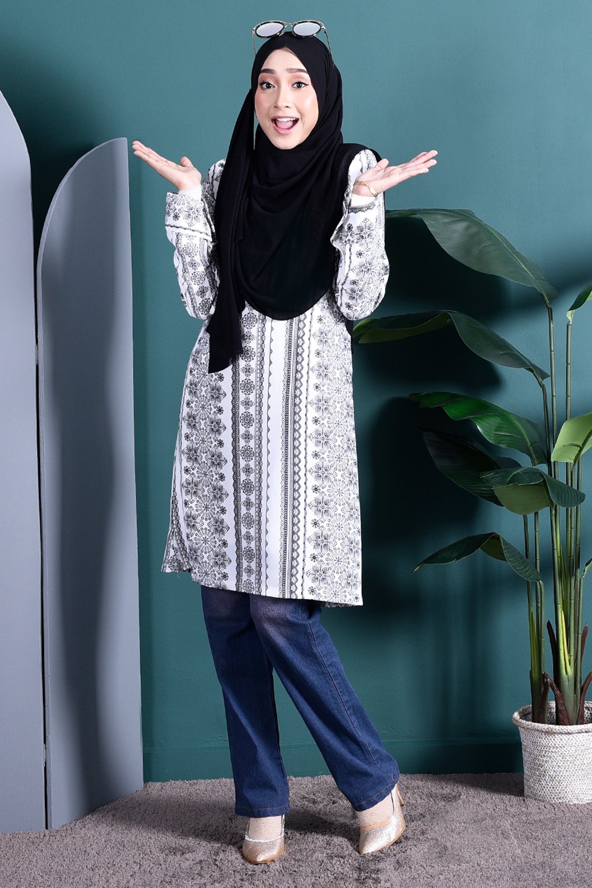 Tunic Mono Aria - Oriental White