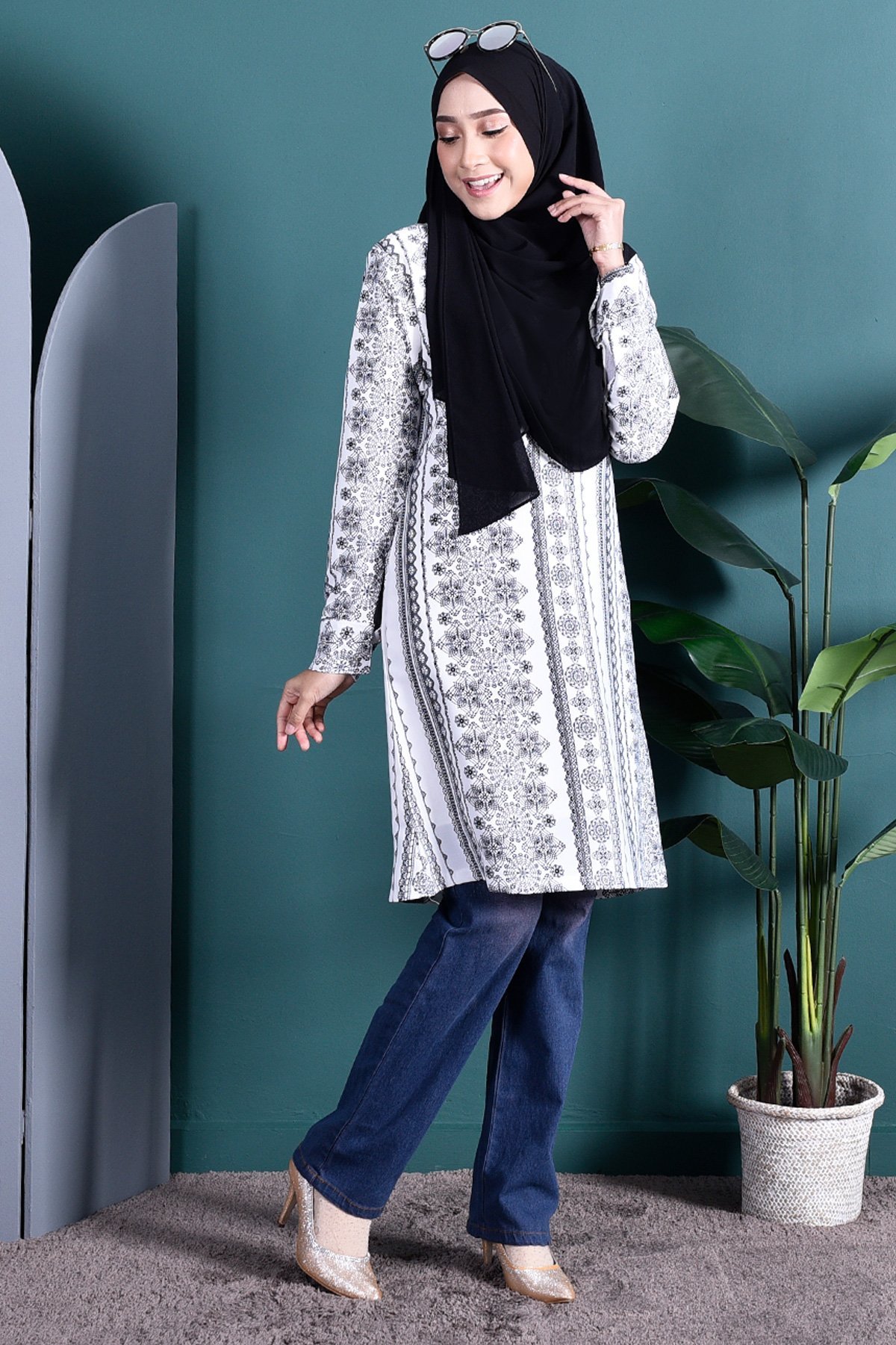 Tunic Mono Aria - Oriental White