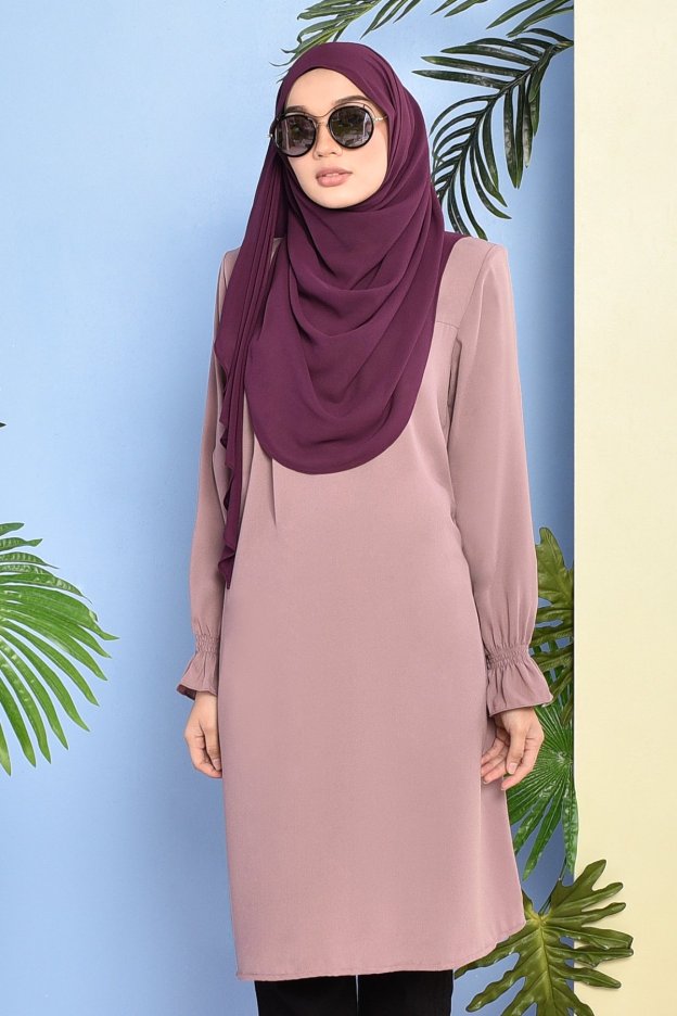 Tunic Pleated Luna - Dusty Purple