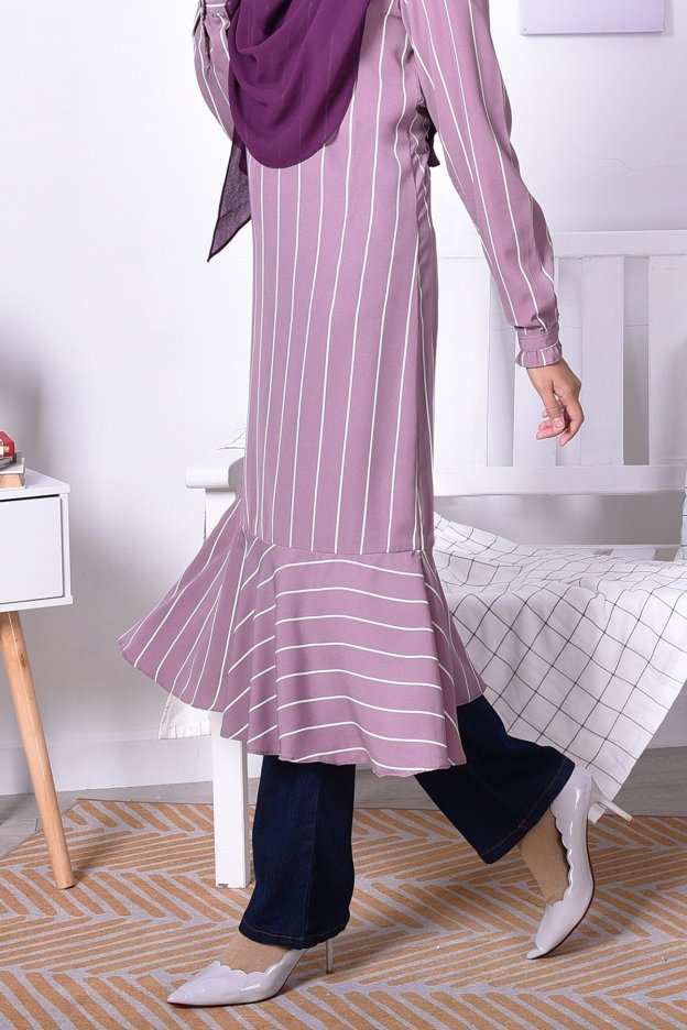 Tunic Ruffle Rania - Plum Purple