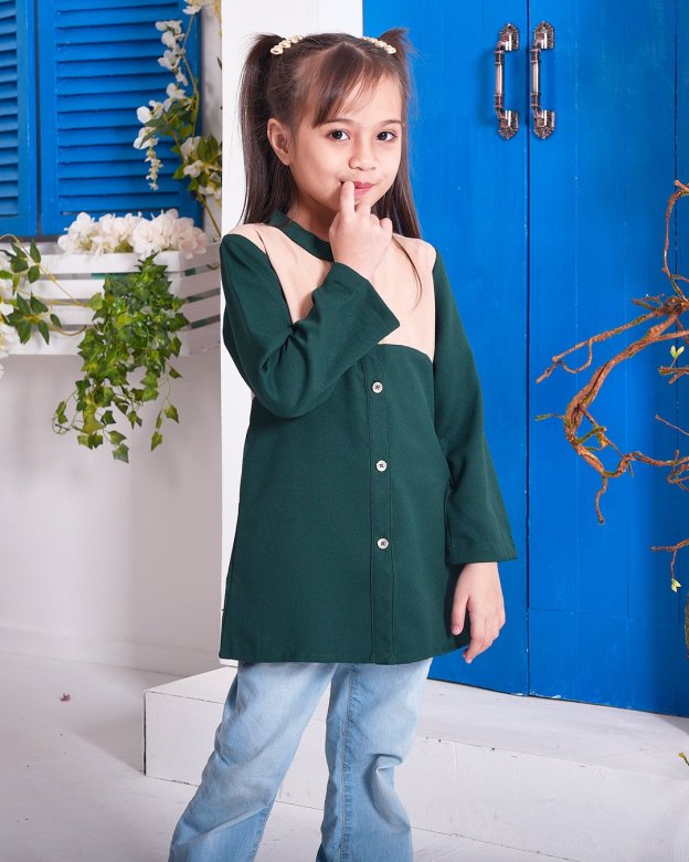 Tunic Rhonda Kids - Emerald Green