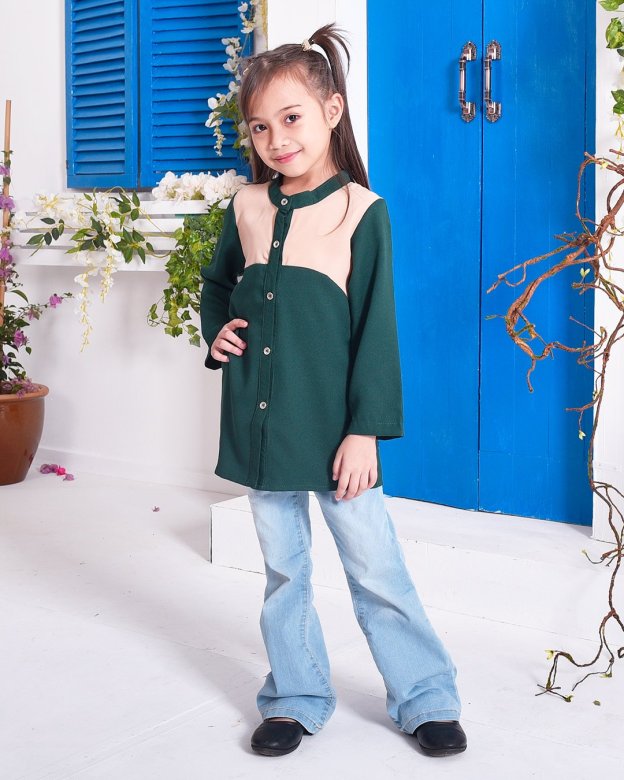 Tunic Rhonda Kids - Emerald Green
