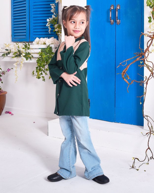 Tunic Rhonda Kids - Emerald Green