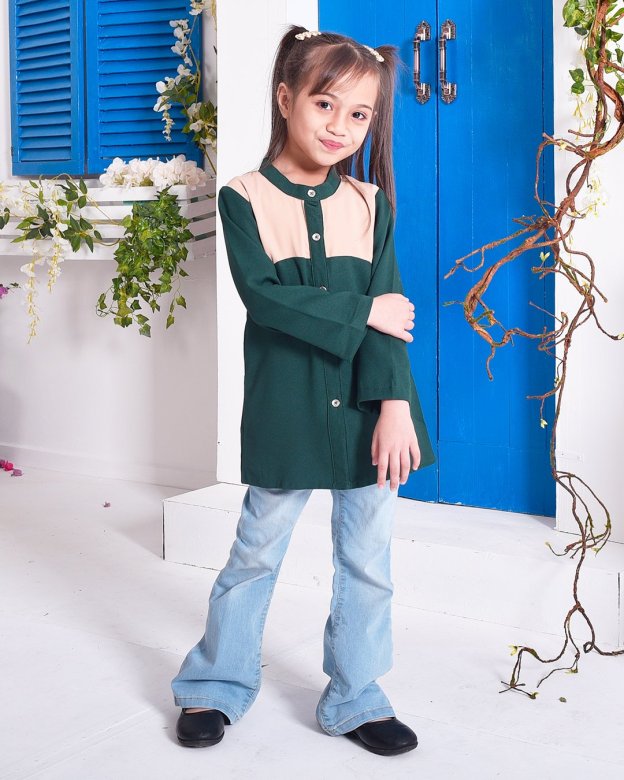 Tunic Rhonda Kids - Emerald Green